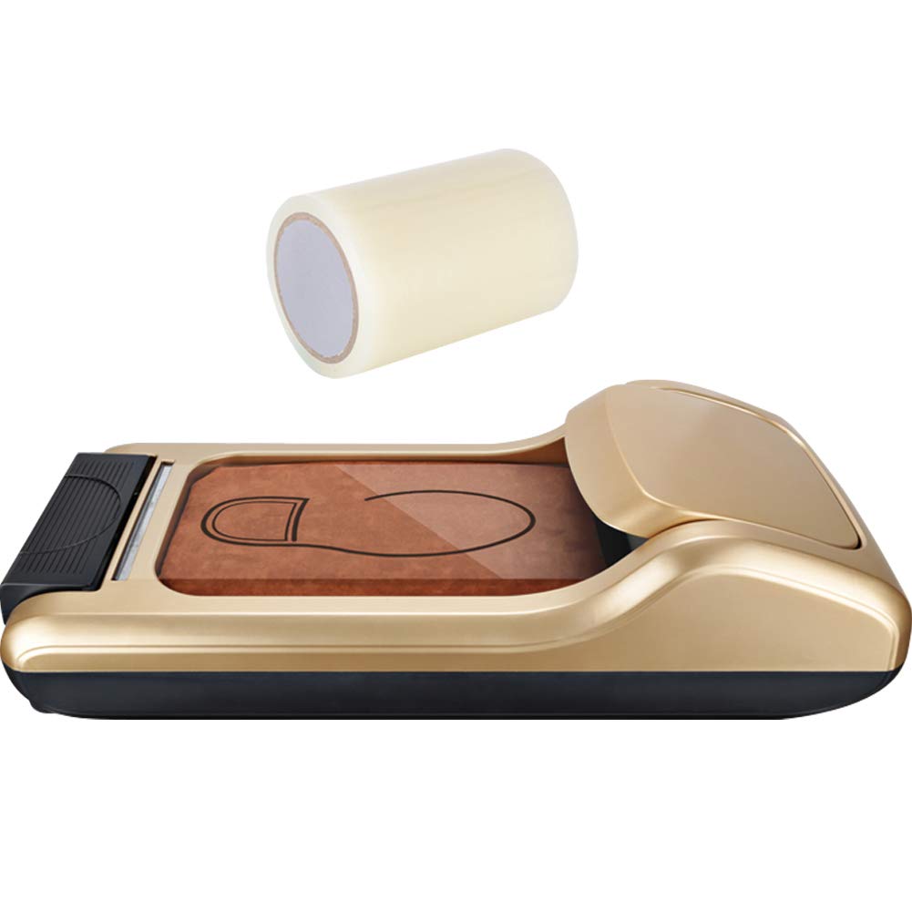 Automatic Shoe Cover Dispenser Machine with 600pcs Disposable Plastic Shoe Covers for Home, Office, Hotel - Gold | Keep Floors Clean in Medical Clinics, Warehouses & Construction Sites