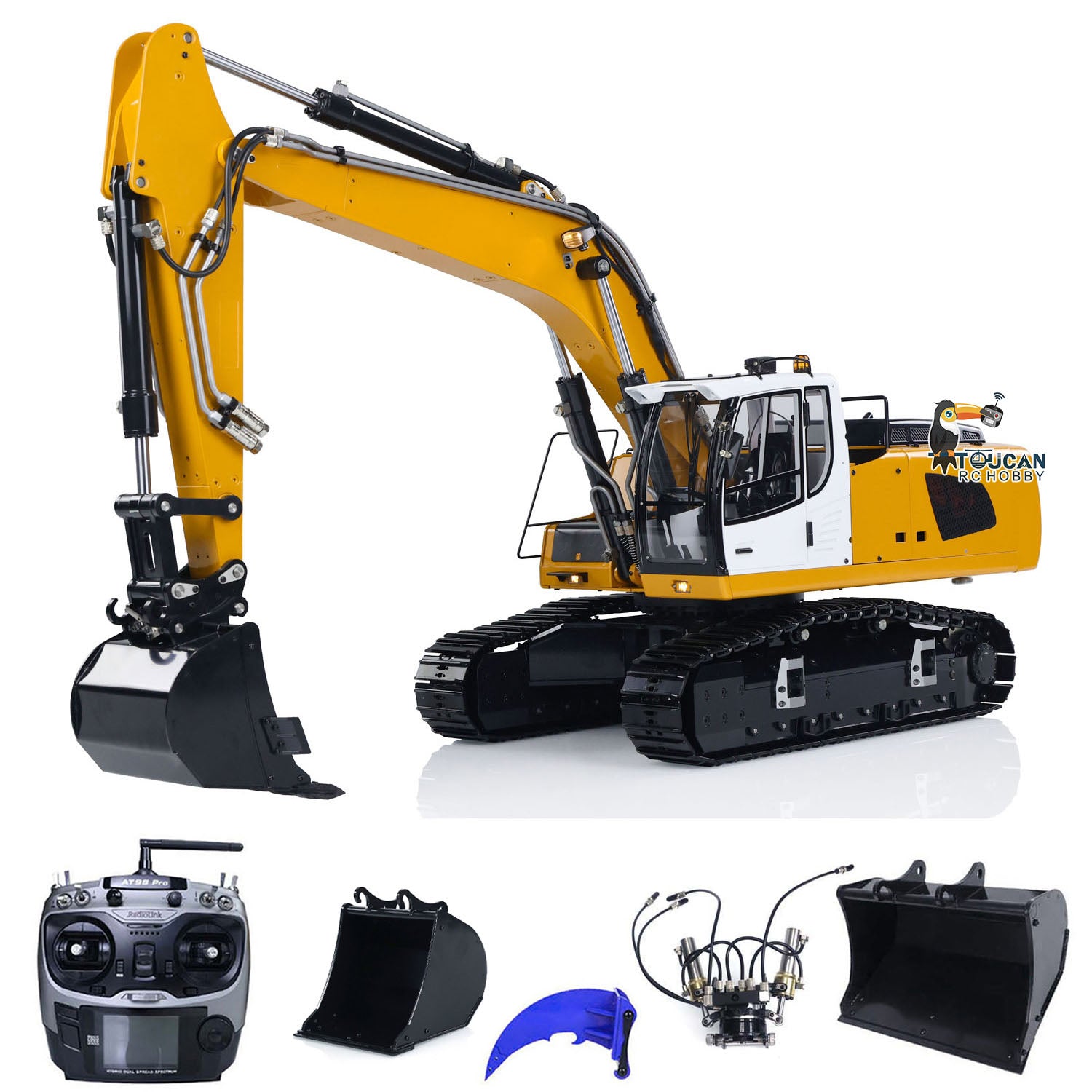 1/14 Scale 946 Tracked RC Hydraulic Excavator - 9CH Radio Controlled Construction Toy with High-Quality Hydraulic System (Cylinder Valve Pump) | Perfect for Construction Site Play, Backyard Digging & RC Hobby Enthusiasts