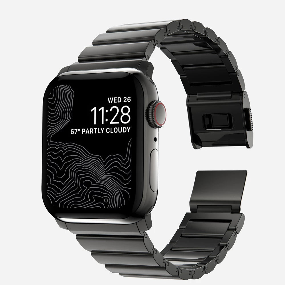 Premium Stainless Steel Apple Watch Band - Elegant & Durable Replacement Strap for Apple Watch Series 9/8/7/SE - Perfect for Workouts, Office & Everyday Wear