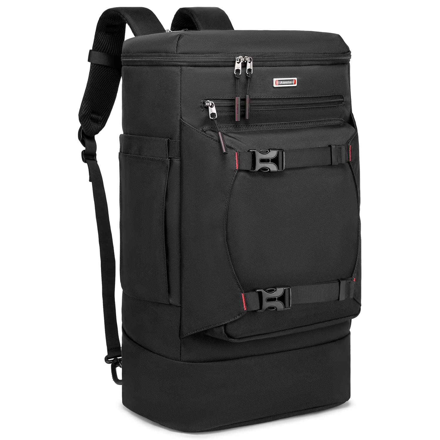 **Asenlin 40L Extra Large Travel Backpack for Women & Men - Water Resistant Hiking Backpack, 18 Inch Carry-On Backpack for Gym, Casual Daypack, Outdoor Adventures - Black**    **Usage Scenarios:** Perfect for hiking, gym workouts, business trips, college commuting, and everyday casual use.