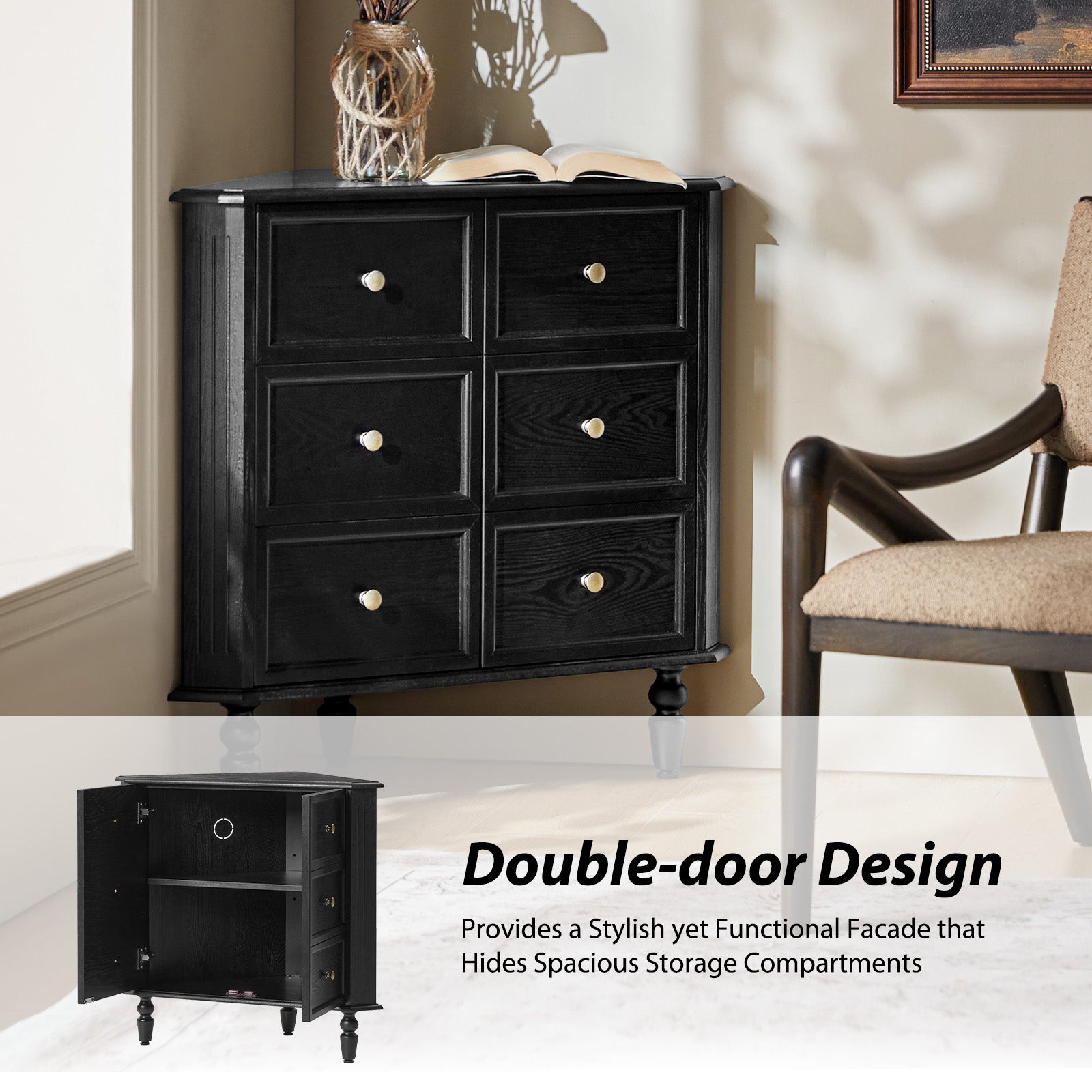 Belle Multifunctional Corner Storage Cabinet - Space Saving Organizer for Bathroom, Kitchen & Living Room | Multiple Styles & Sizes Available