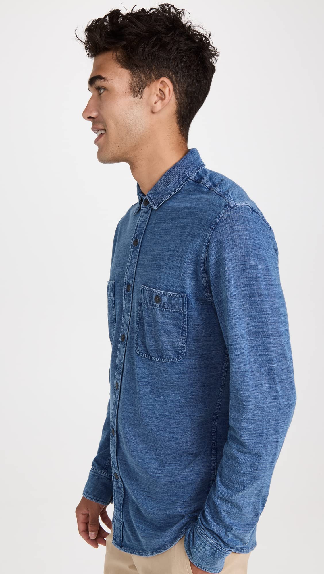 Faherty Men's Soft Breathable Knit Shirt - Lightweight Long Sleeve Casual Button Down for Fall & Winter | Perfect for Office, Travel & Outdoor Activities