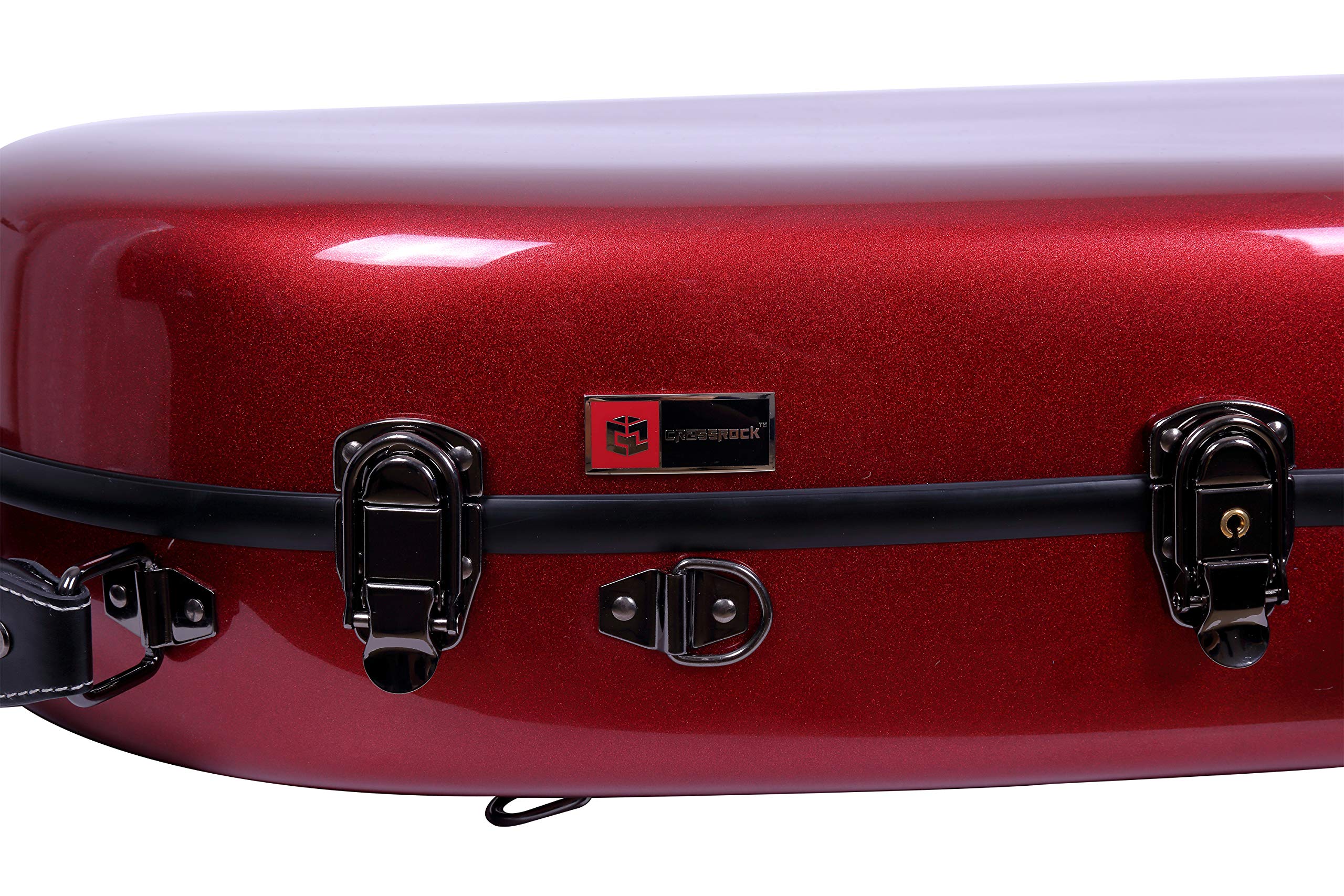 Crossrock CRF1000FHDRD Fiberglass French Horn Case - Detachable Hardshell Bell, Backpack Straps, Red | Durable Protection for Professional Musicians & Travel