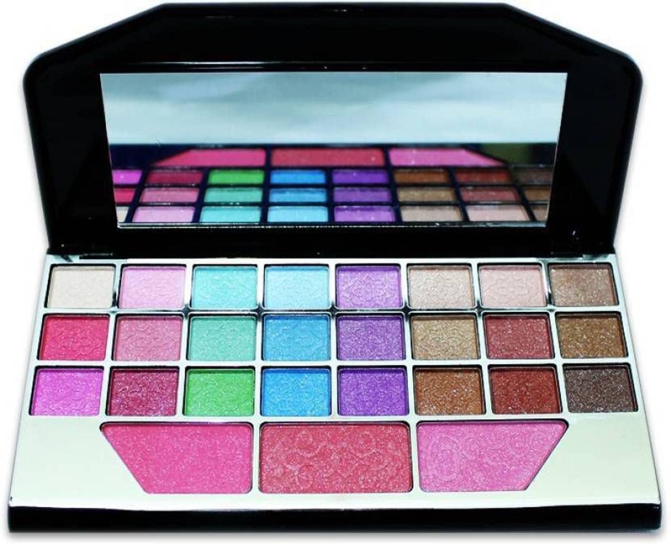 MOAN'S Professional Makeup Kit - 16-Piece Complete Eye Makeup Set with Eyeshadow Palette, 7 Brushes, Kajal, Eyeliner, Mascara & 2 Blender Puffs in Storage Box | Perfect for Bridal, Party & Everyday Makeup Looks