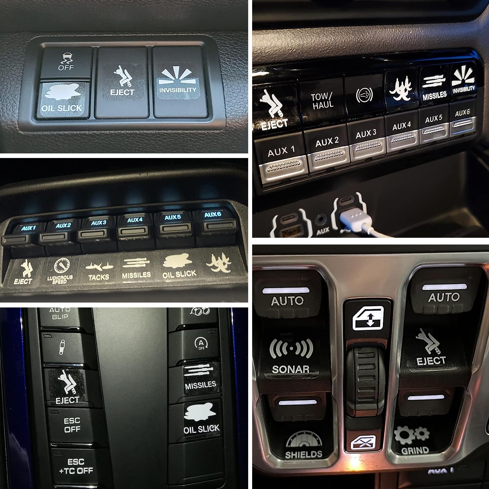 15 Unique Car Control Dash Button Stickers - Decorative Switch Labels for Car & Truck Interior (1PC) - Perfect for Customizing Your Vehicle's Dashboard & Enhancing Interior Style
