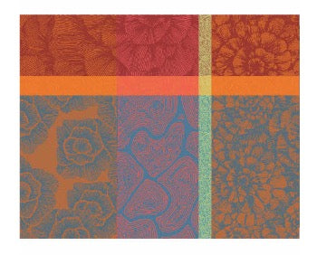 Elegant Mille Petales Floralies Placemats Set of 4 - Waterproof & Heat-Resistant Floral Table Mats for Dining, Kitchen, and Party Decor
