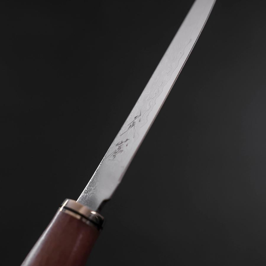 Premium VG-10 Damascus Steel Steak Knife with Walnut Handle - 4.5 Inch Blade for Fine Dining, BBQ & Meat Cutting | Sharp Kitchen Cutlery for Steak Lovers