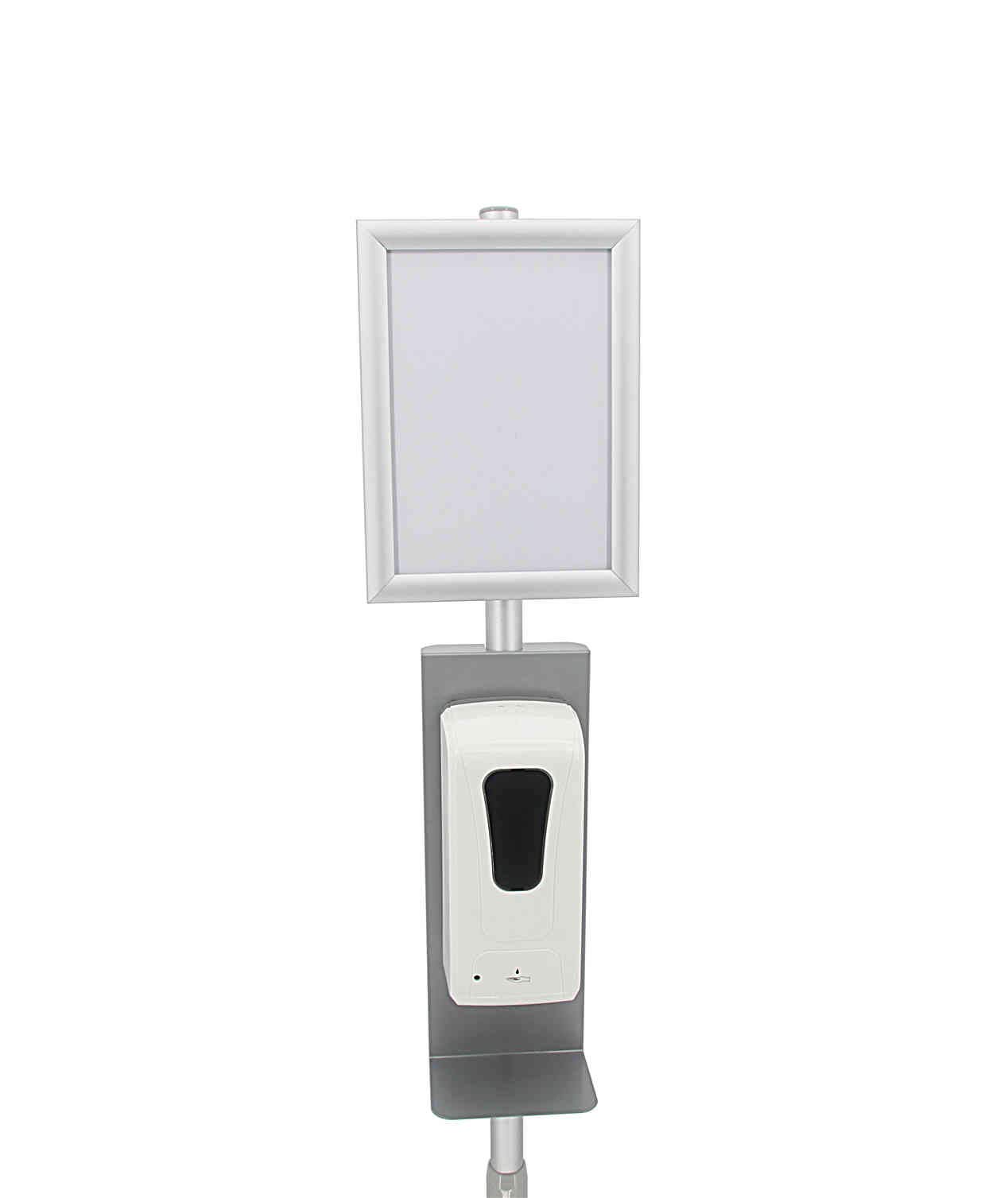 FixtureDisplays Automatic Hands-Free Hand Sanitizer Stand - Portable Touchless Sanitizer Dispenser with Adjustable Volume for Home, Office & Public Spaces