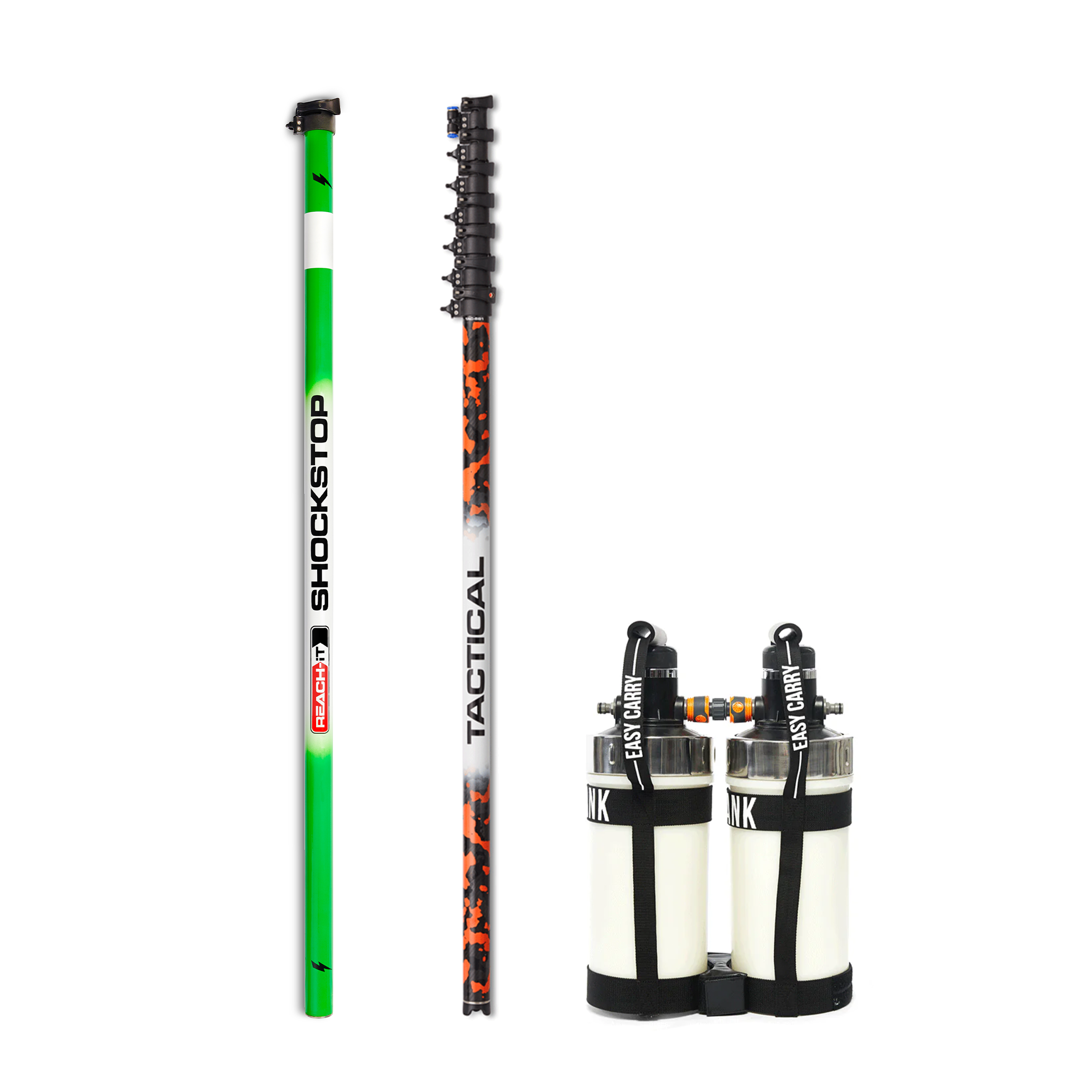 REACH Professional Extendable Pole Pack - Telescopic Pole for Cleaning, Painting & Maintenance - Perfect for High Ceilings, Walls & Hard-to-Reach Areas
