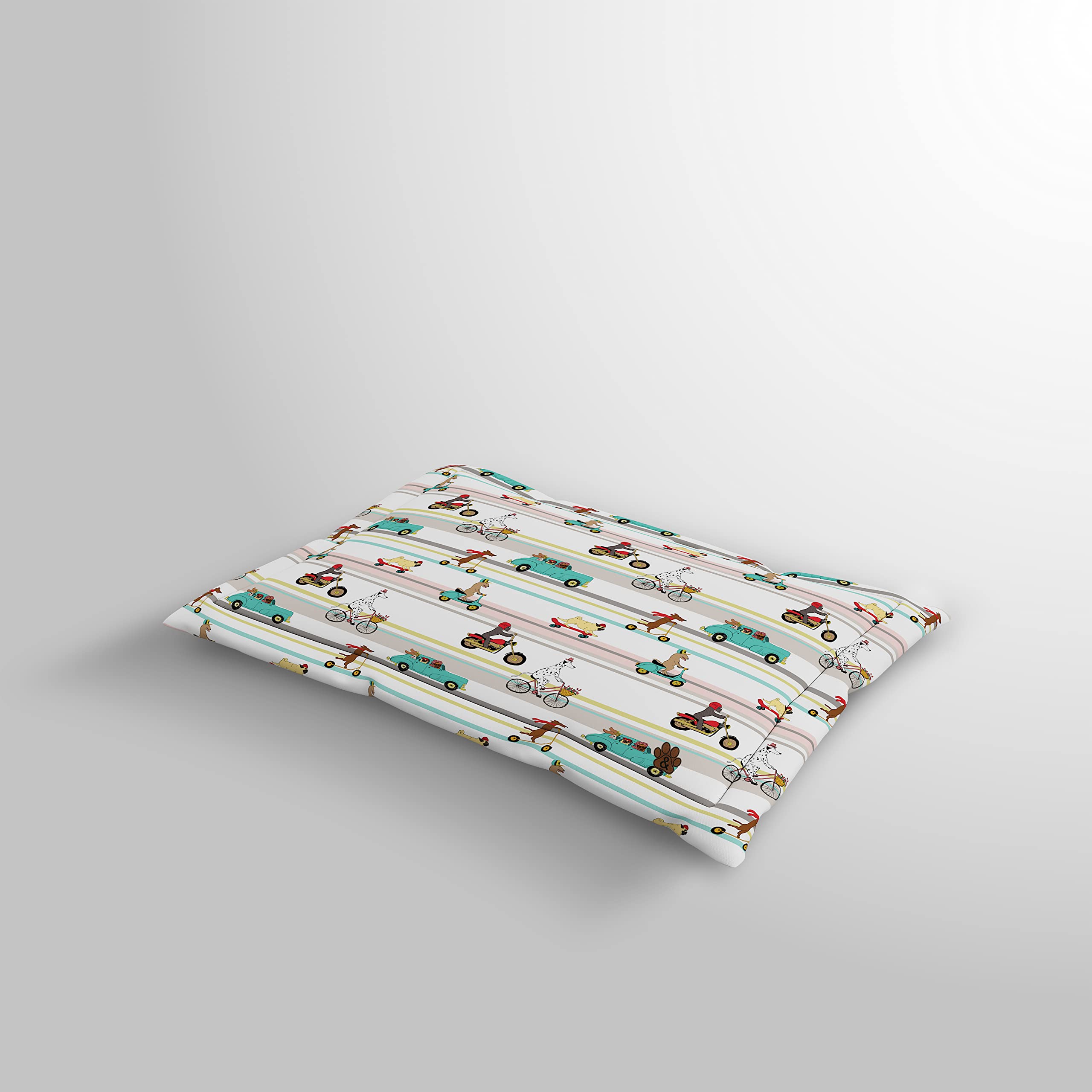 Non-Slip Dog Bed Mat for Large Medium Small Dogs & Cats - Washable Pet Mattress with Anti-Skid Bottom (Pattern 04, Large Size) - Perfect for Crate, Kennel or Floor Comfort