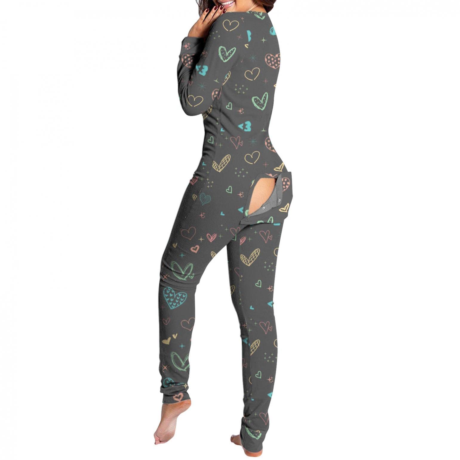 Cozy Women's Fleece Onesie Pajamas - Long Sleeve One-Piece Sleepwear Jumpsuit for Winter (Perfect for Lounging, Sleepovers & Cold Weather Comfort)