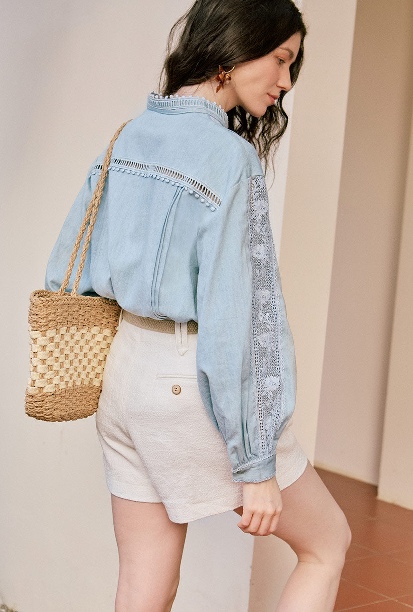 Anne Linen Shorts for Women - Breathable White Summer Shorts | Casual Wear, Beach Outfits & Vacation Essentials