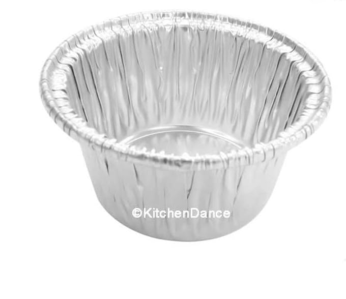 KitchenDance 2oz Disposable Aluminum Foil Ramekin Cups - Heavy Duty Round Baking Pans for Oven, Desserts, Flan & Food Storage - 2000 Pack (S220) | Perfect for Party Catering, Meal Prep & Restaurant Use