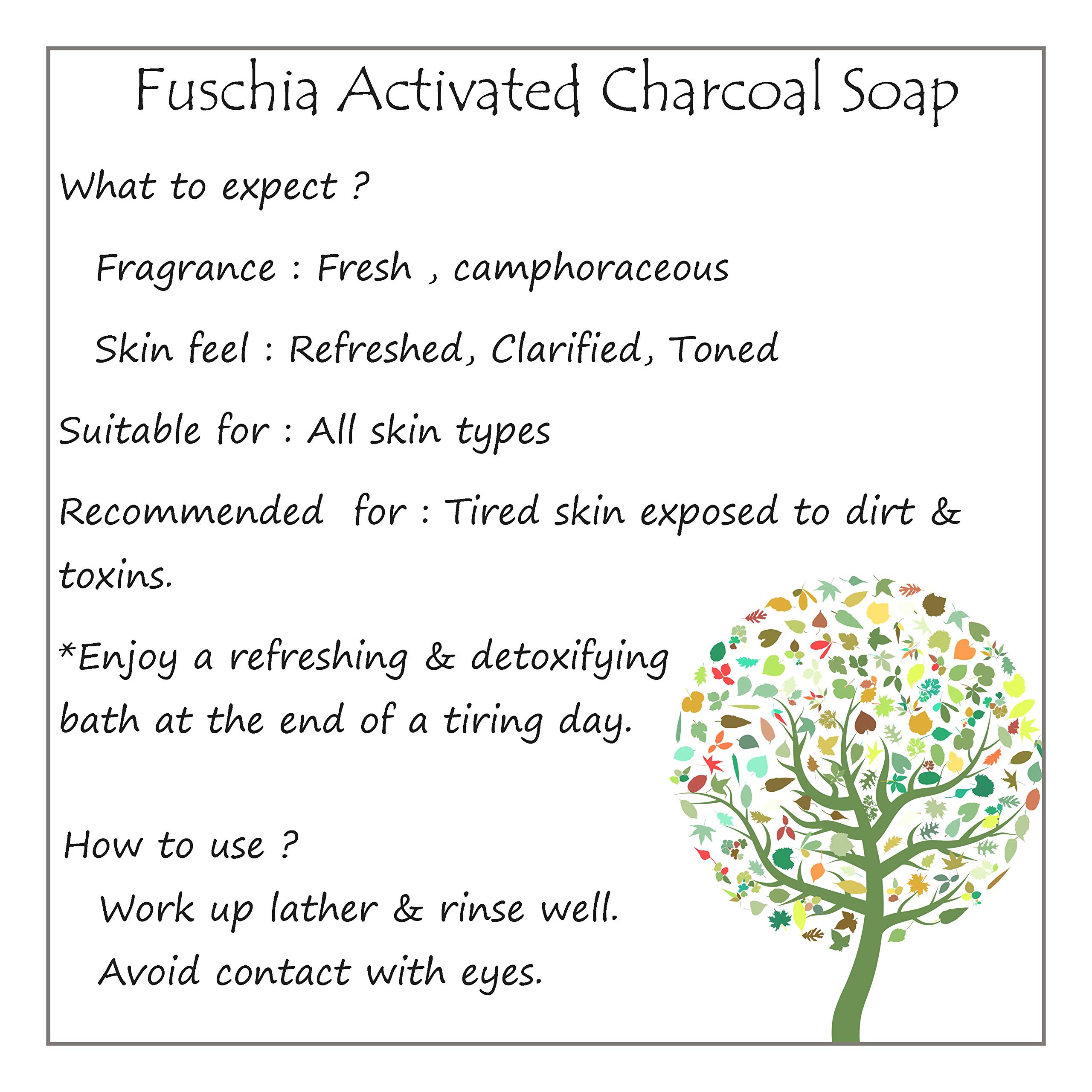 Natural Handmade Herbal Charcoal Soap with Activated Charcoal - 100g Deep Cleansing & Detoxifying Face & Body Bar | Acne & Blackhead Treatment | Skin Firming | All Skin Types | Perfect for Daily Skincare & Post-Workout Cleansing