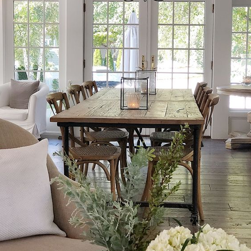 180cm Long Island Dining Table - Modern Kitchen Island with Extendable Leaves for Family Gatherings & Entertaining