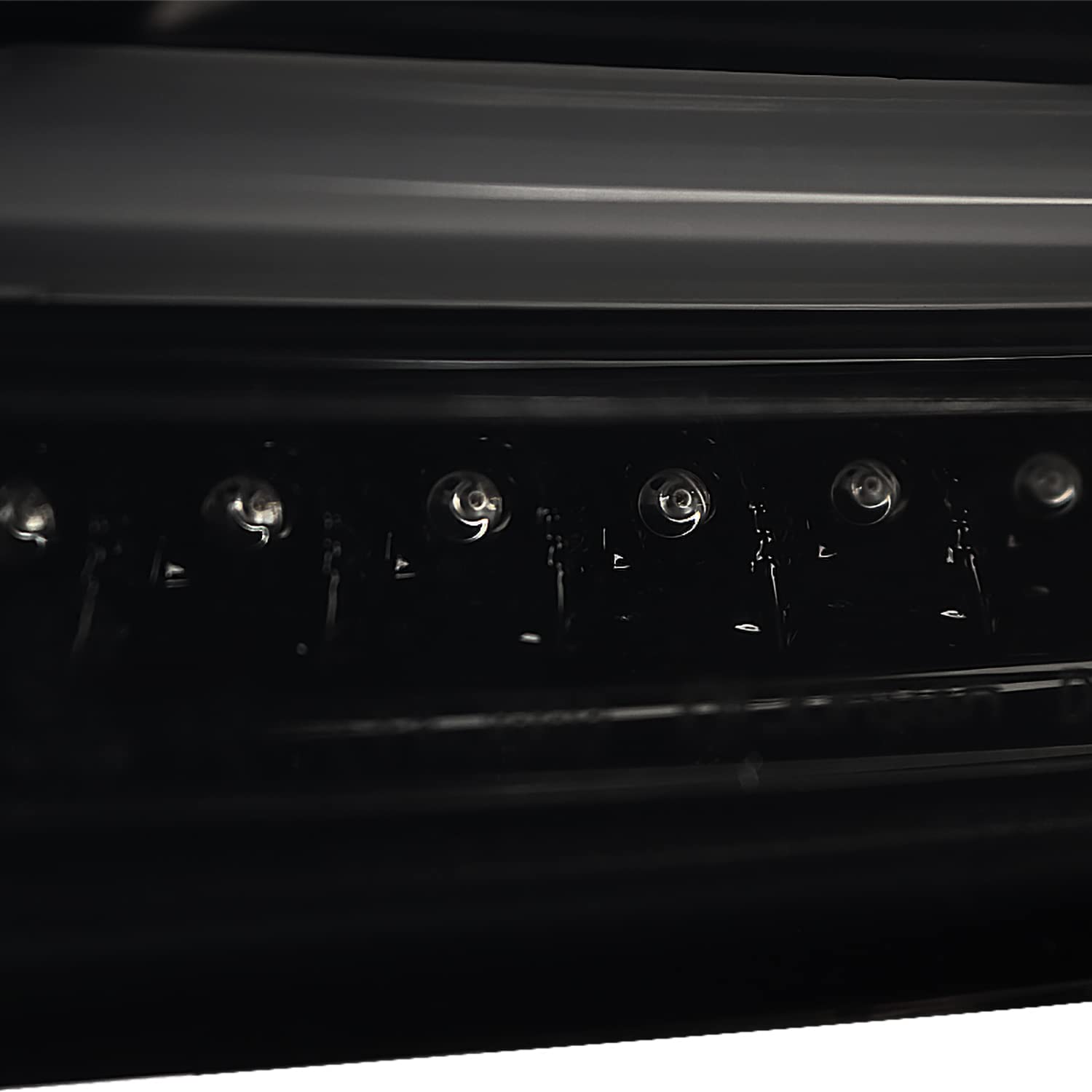 Spec-D Tuning Jet Black Housing Red LED Bar Tail Lights for 2015-2017 Volkswagen Golf GTI - Left & Right Pair Assembly | Enhanced Night Visibility & Style Upgrade for Your VW GTI