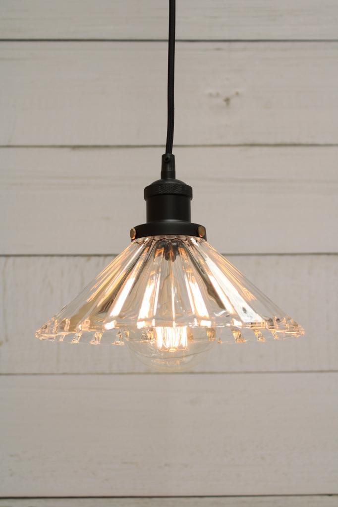 Elegant Paris Pleated Glass Pendant Light - Vintage Style Ceiling Fixture for Dining Room, Kitchen Island & Bedroom Lighting