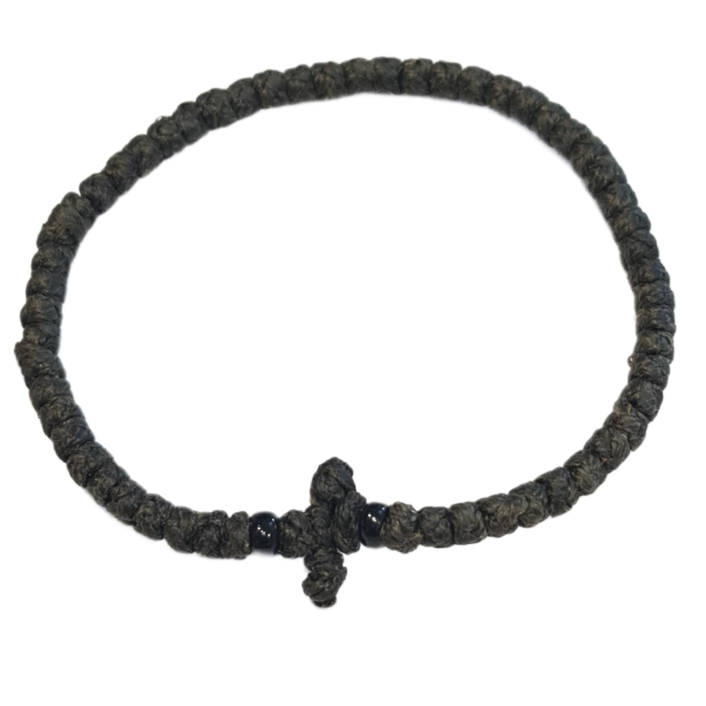 Greek Komboskini Cross Prayer Rope Bracelet - Green Orthodox Christian Prayer Beads for Men & Women - Perfect for Daily Prayer, Meditation & Spiritual Protection