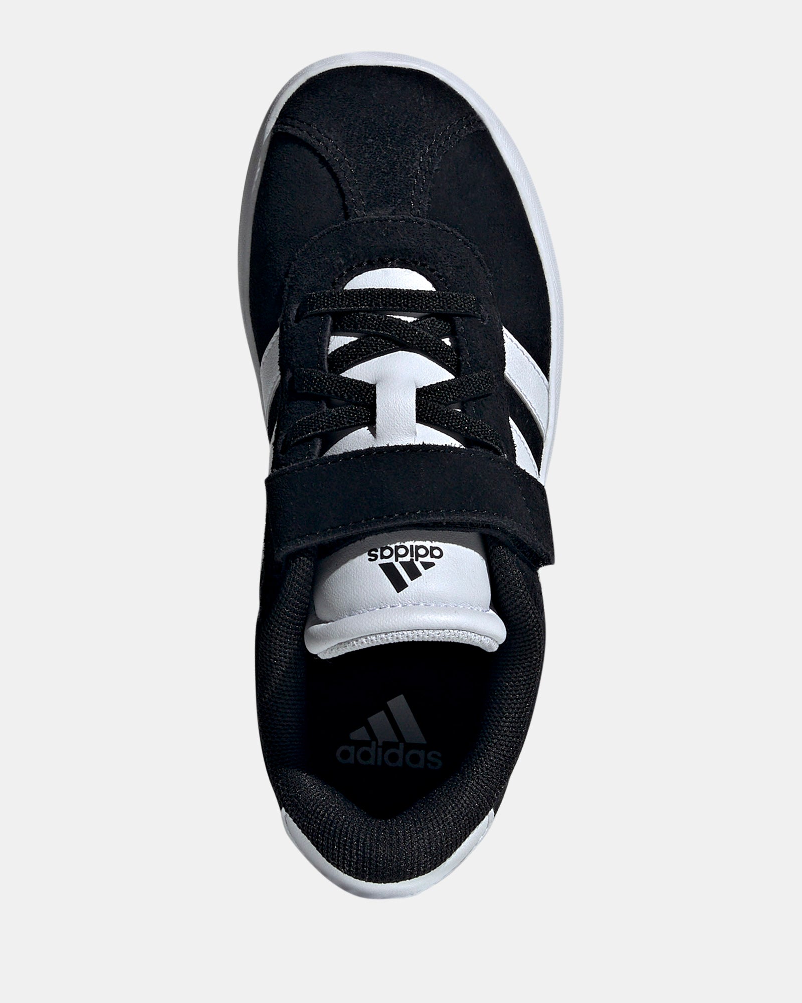 VL Court 3.0 Self-Fastening Preschool Shoes - Black/White - Comfortable & Lightweight Sneakers for Kids' Daily Play & School Activities