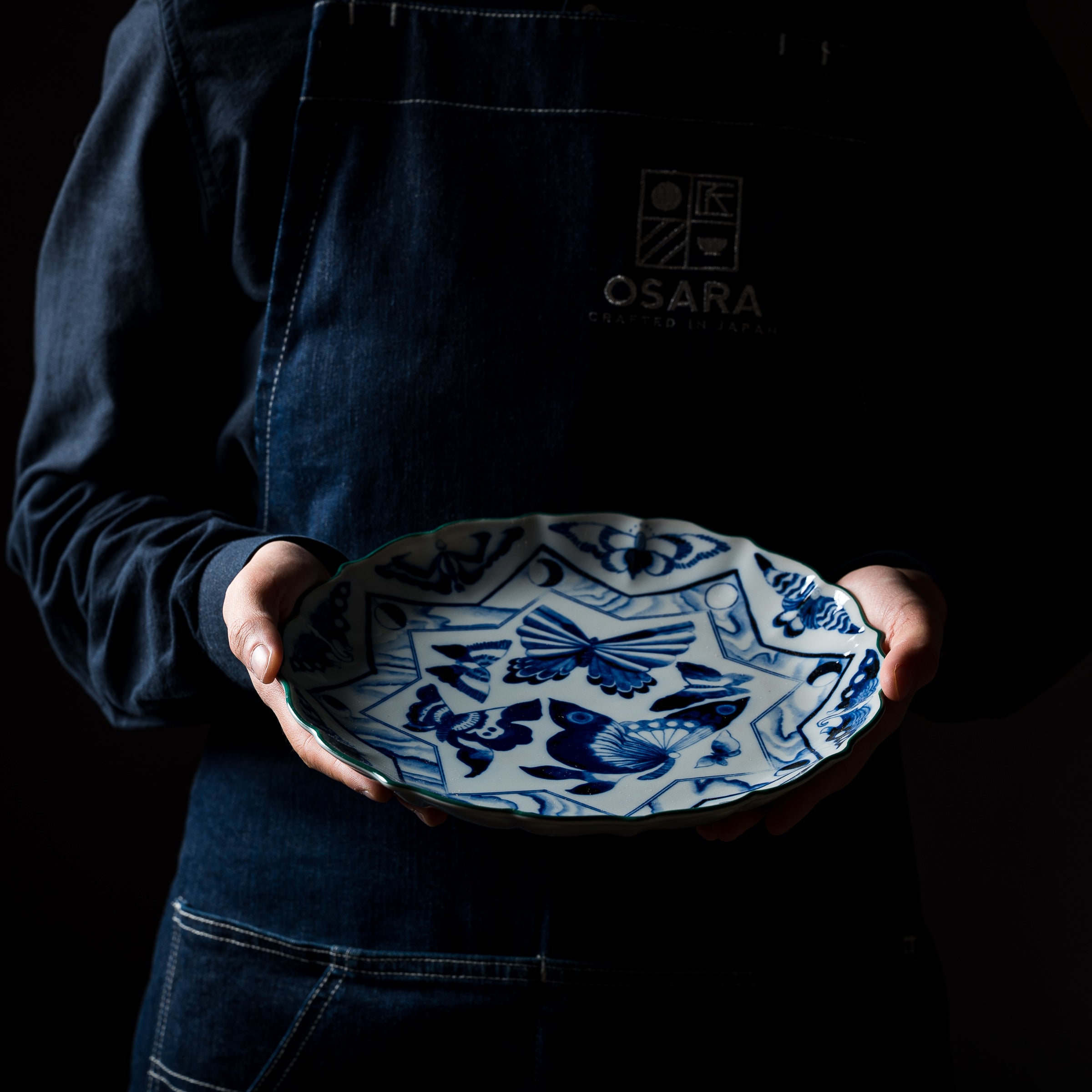 MARUHIRO Aerial Garden Deep Plate 24cm - Elegant Japanese Ceramic Dinner Plate for Home Dining, Restaurants & Special Occasions