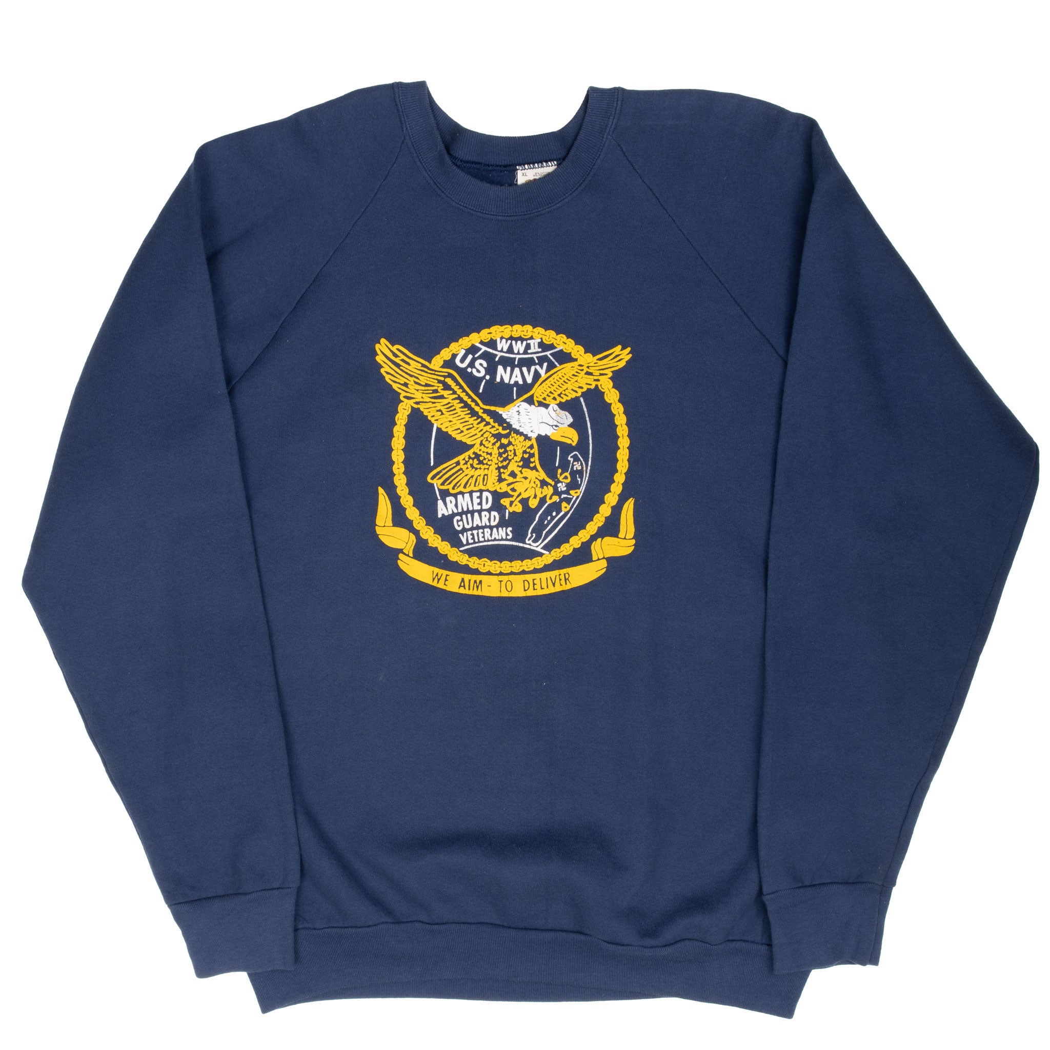 Vintage US Navy WWII Veterans Sweatshirt 1990s XL - Authentic Made in USA Military Apparel for Men - Perfect for Veterans Day, Patriotic Events & Casual Wear
