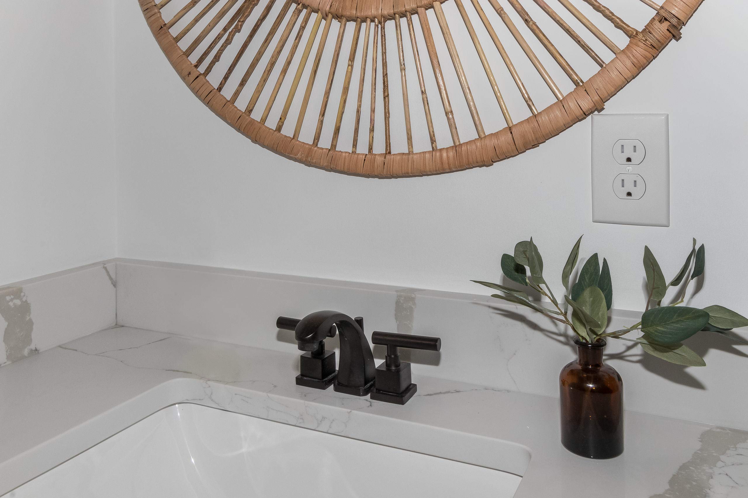 Kingston Brass KS4945CQL Claremont Mini Widespread Bathroom Faucet with Brass Pop-Up Drain, Oil Rubbed Bronze Finish - Perfect for Powder Rooms & Guest Bathrooms