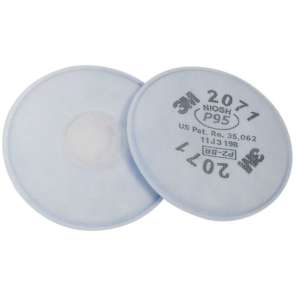 3M 2071 Respirator Filters - 2 Pack | NIOSH Approved for Dust, Pollen & Allergens | Ideal for Construction, Woodworking & DIY Projects