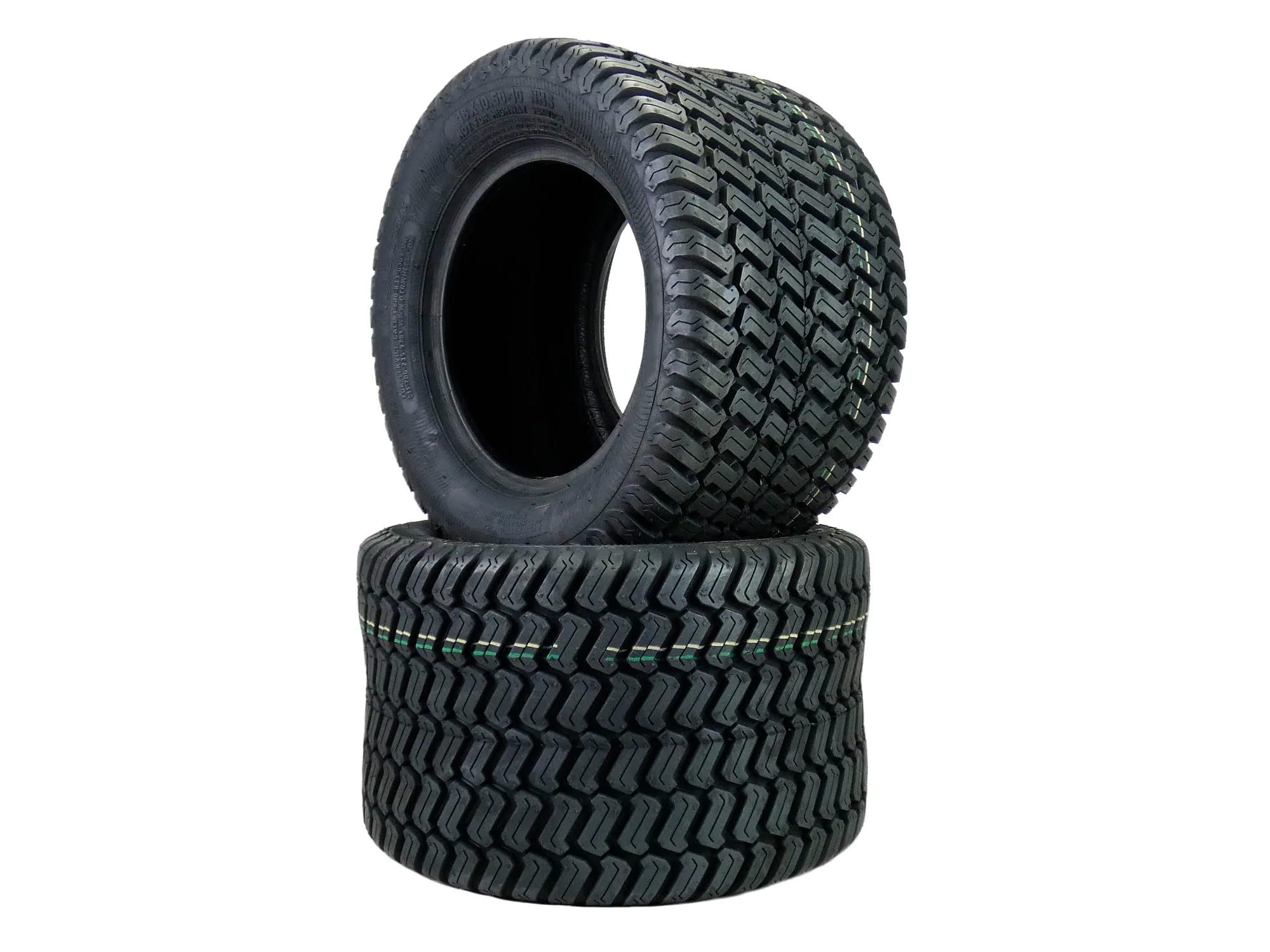 2 Pack 18x10.50-10 4 Ply Turf Tires for Lawn Mower & Garden Tractor - Heavy Duty, All-Terrain Performance for Grass, Mud & Rough Terrain