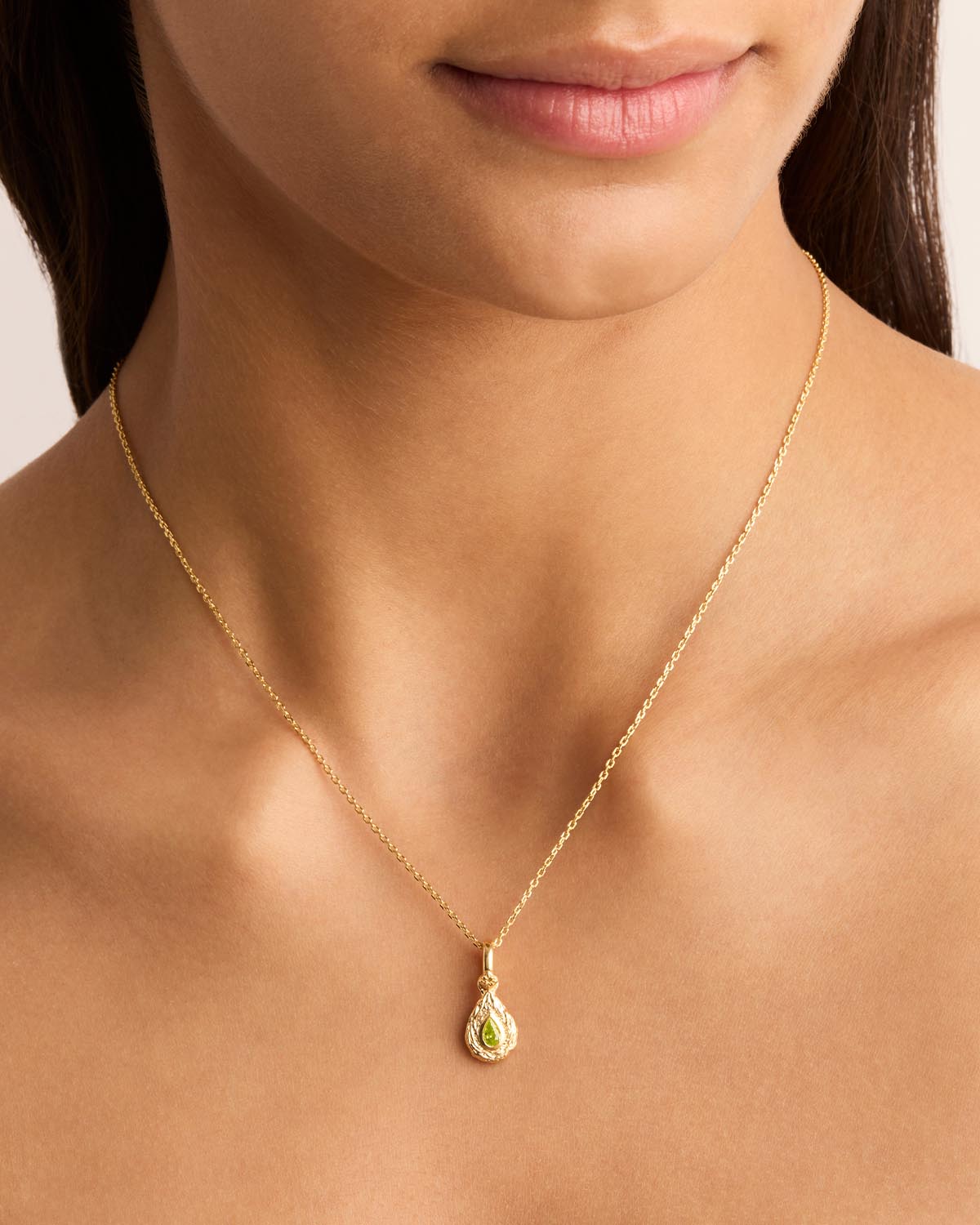 18K Gold Vermeil Birthstone Pendant Necklace - Personalized August Birthstone Jewelry for Women, Gift for Mom, Wife, Daughter | Perfect for Birthdays, Anniversaries & Special Occasions