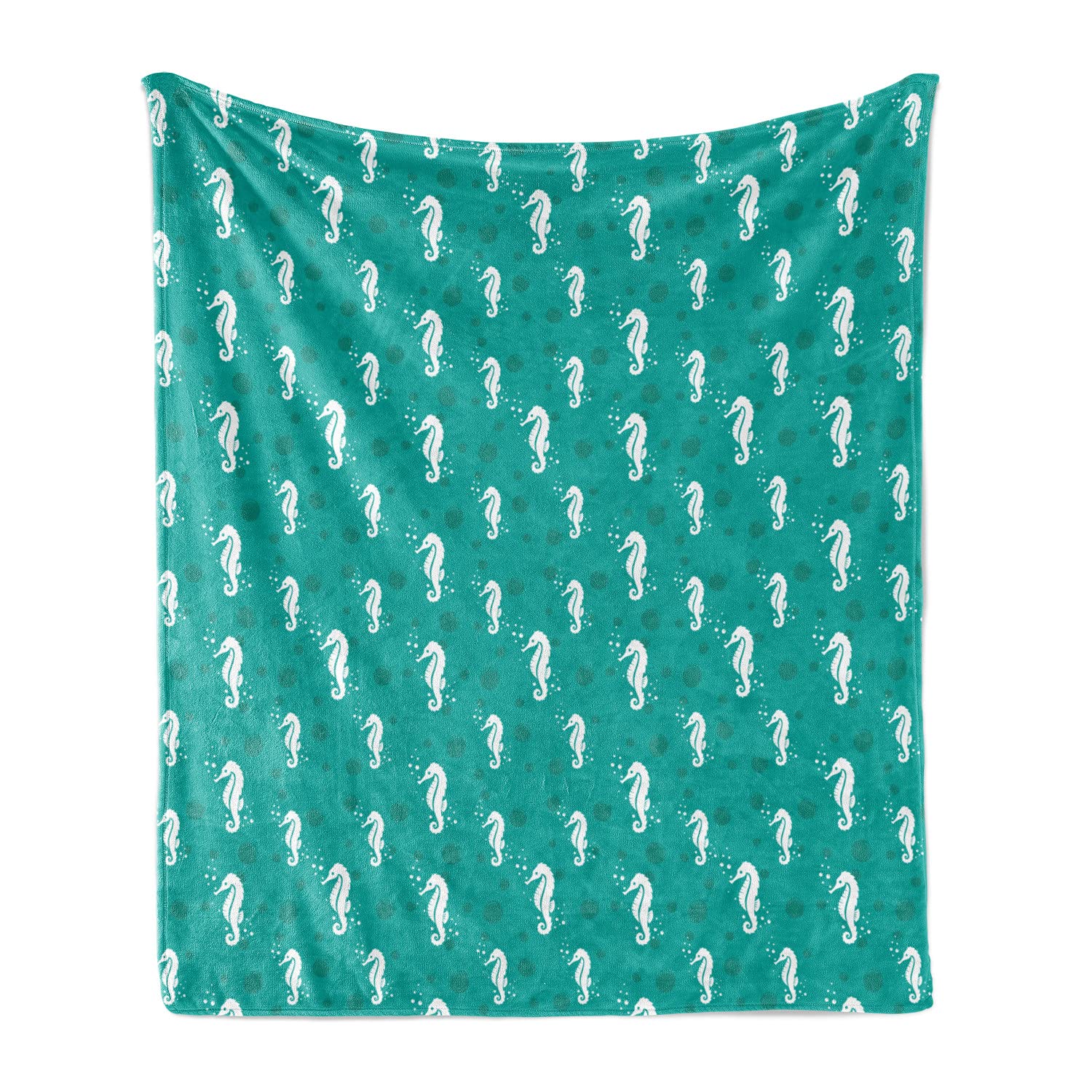 Ambesonne Seahorse Fleece Throw Blanket 70