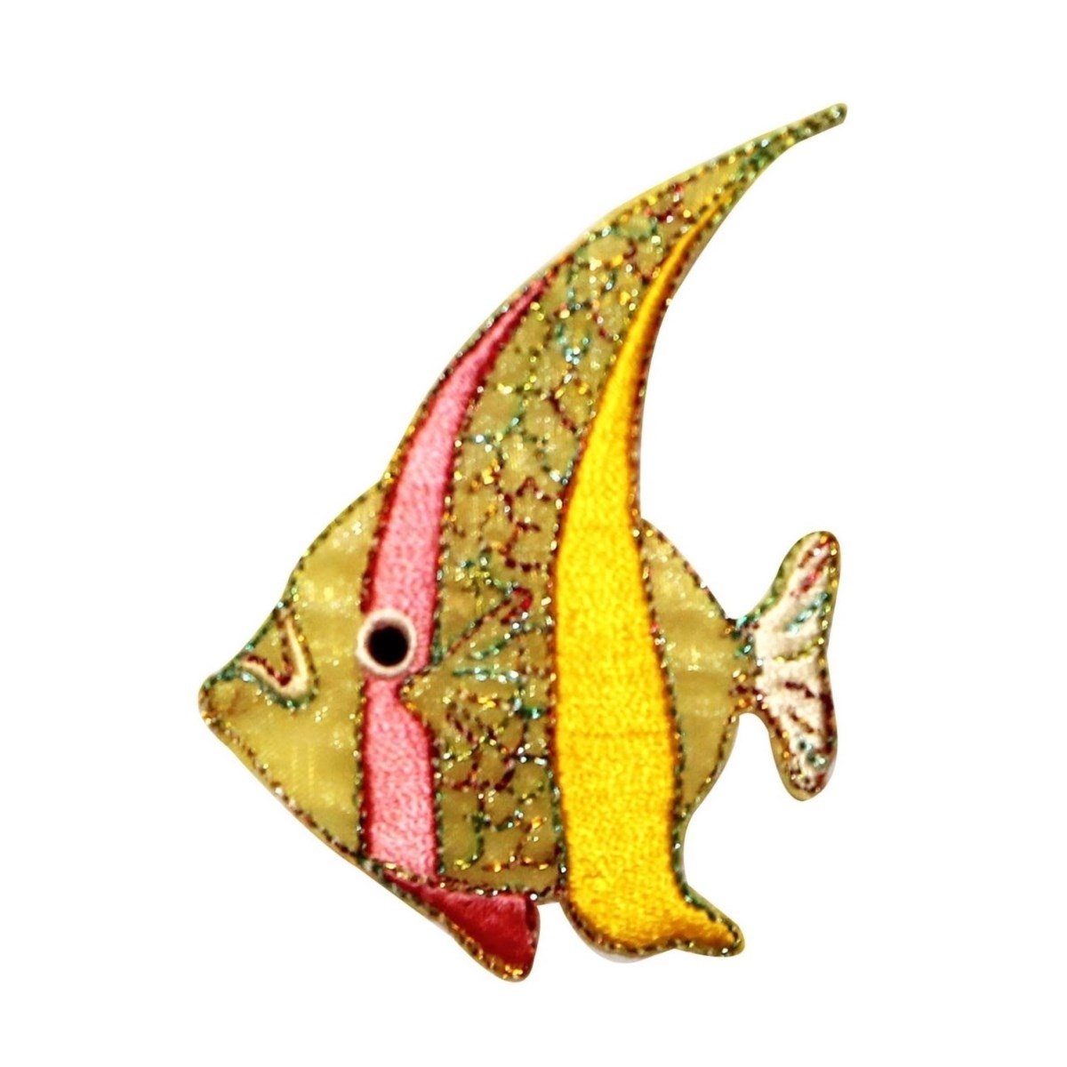 Tropical Fish Iron On Patch - DIY Embroidered Applique for Aquarium Decor, Fish Tank Accessories, Costumes & Crafts | Perfect for Sewing, Scrapbooking & Marine Theme Projects