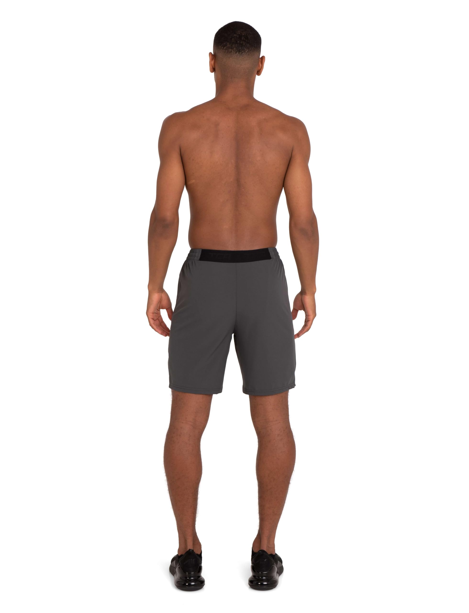 TCA Elite Tech Men's Gym Athletic Workout Running Shorts with Zipper Pockets - Lightweight Quick-Dry Training Shorts for Running, Basketball & Gym Workouts
