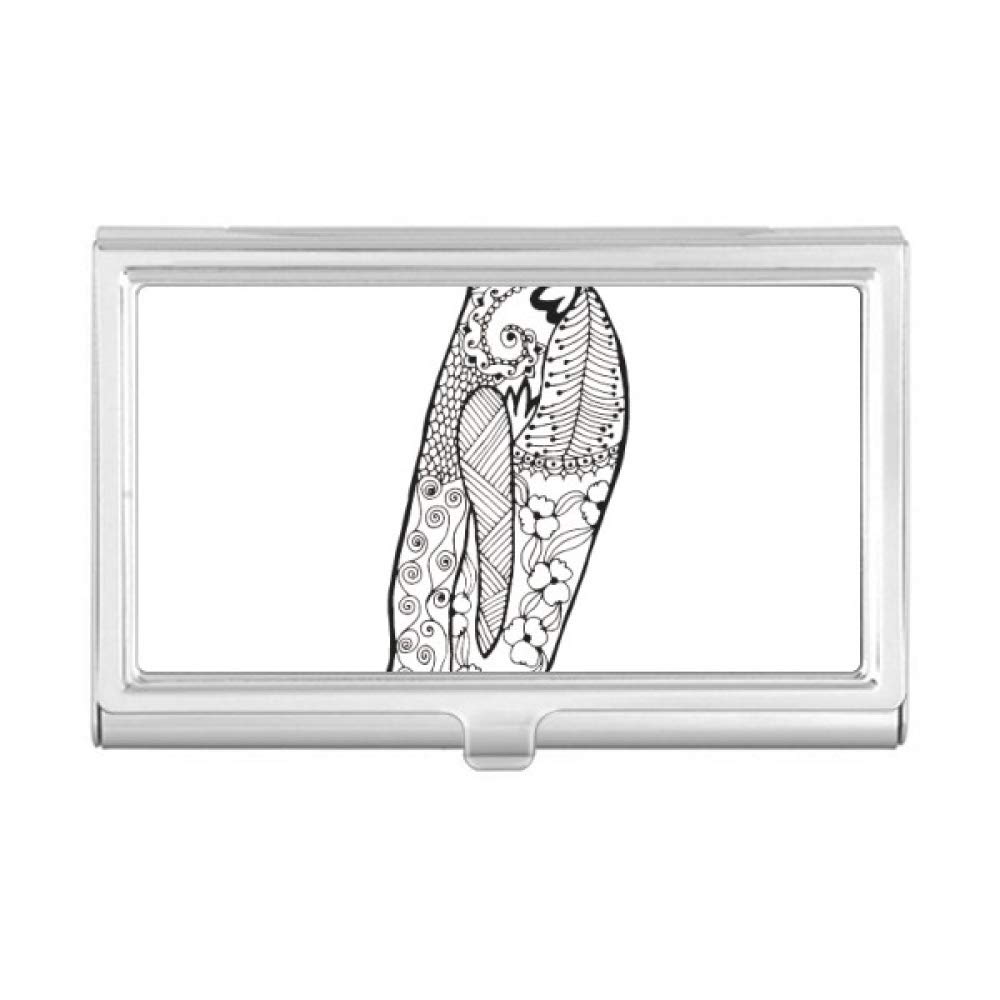 Stylish Penguin Sketch Business Card Holder - Cute Animal Design Card Case for Office, Wallet & Pocket Organizer - Perfect for Professionals, Networking & Gifts
