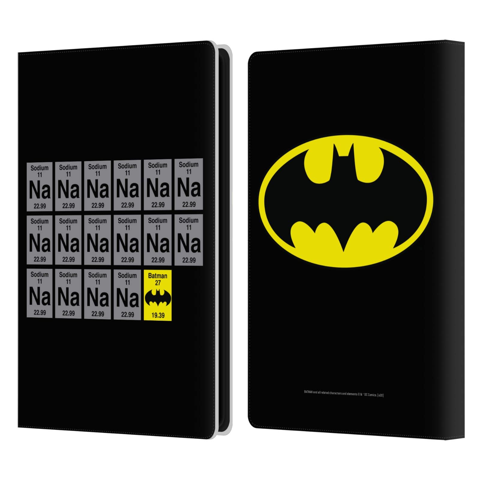 Officially Licensed Batman DC Comics Leather Wallet Case for Kindle Paperwhite 4 (2019) - Na Na Na Na Logos Design by Head Case - Perfect for Reading & Travel Protection