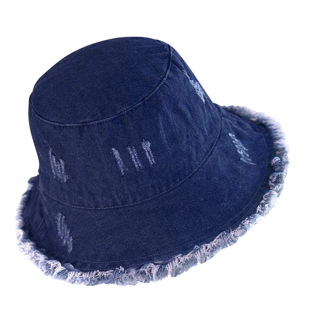 DOCILA Denim Bucket Hats for Women & Men - Blue Jean Western Fisherman Hats, Packable Cowboy Style Sun Hat for Outdoor Activities, Beach, Fishing & Summer Fashion