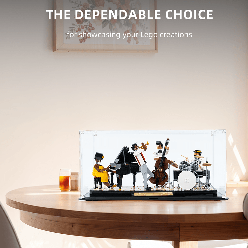 LEGO 21334 Ideas Jazz Quartet Display Case - Premium Acrylic Showcase for LEGO Jazz Band Set - Perfect for Home Decor, Office Display & Collector's Showcase