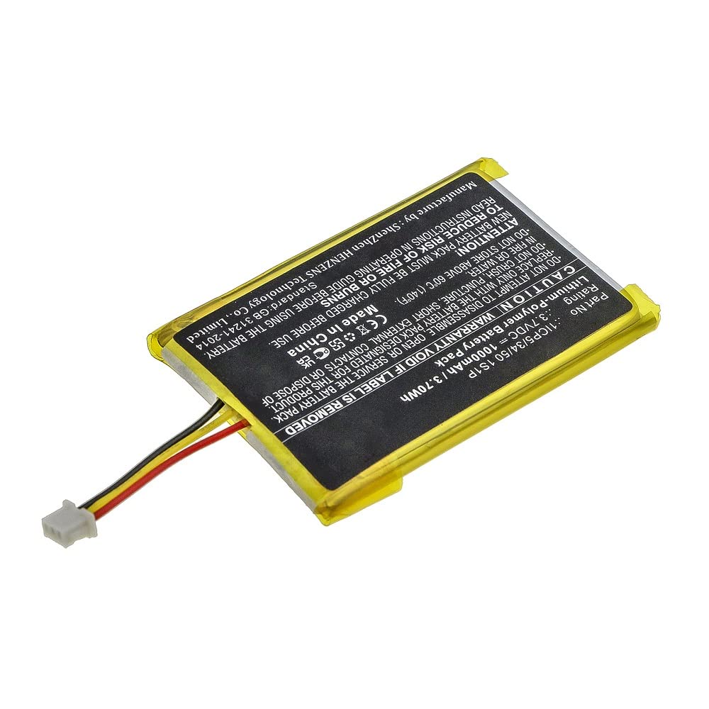 Synergy Digital Replacement Battery for Razer Opus X Headset - 1000mAh Li-Polymer 3.7V High Capacity (Compatible with Razer 1ICP5/34/50 1S1P) - Perfect for Gaming, Music & Wireless Headphone Use