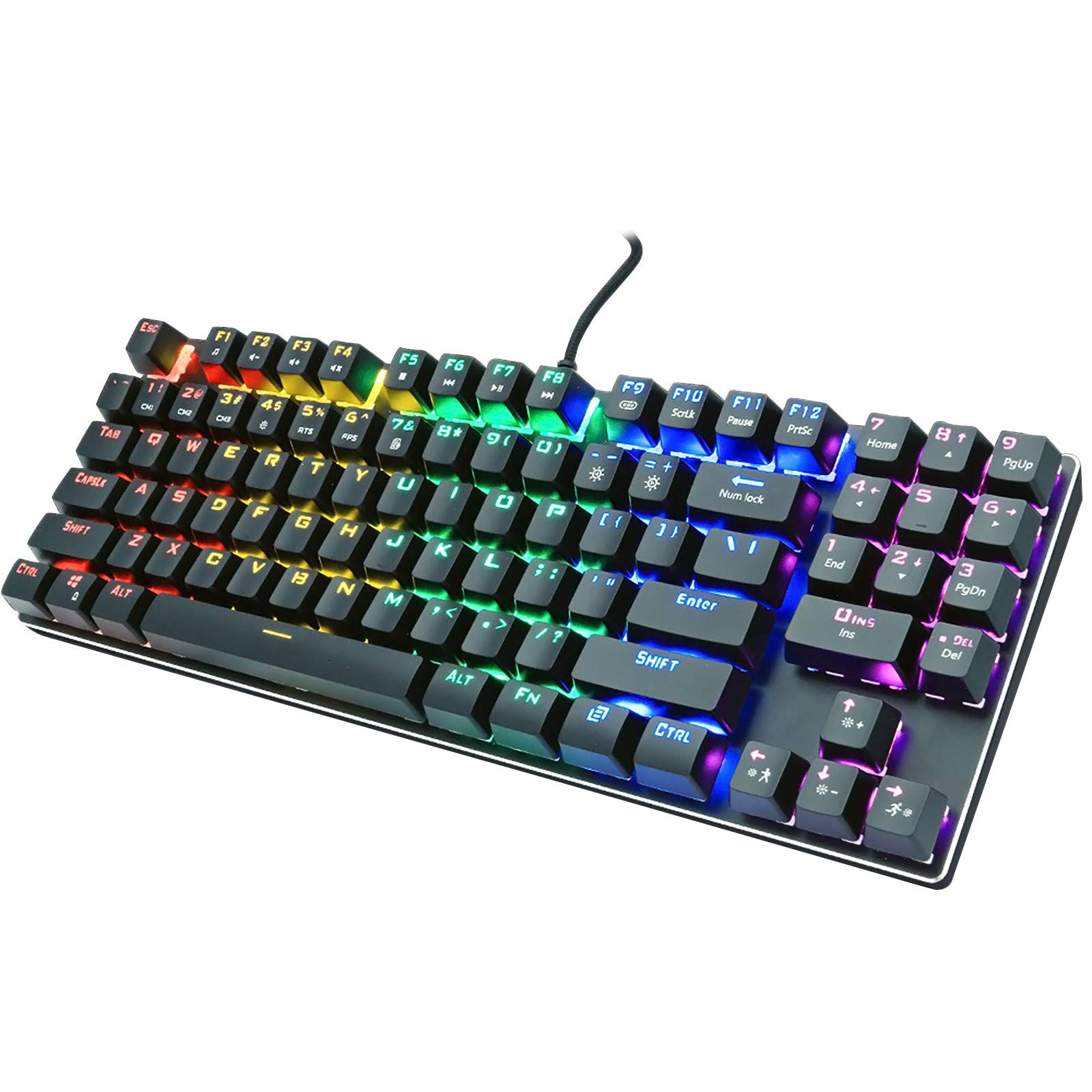 Z56 Wired Mechanical Gaming Keyboard - 89 Keys with RGB Backlight for PC, Laptop - Perfect for FPS, MOBA & Typing | Durable Design for Esports & Office Work