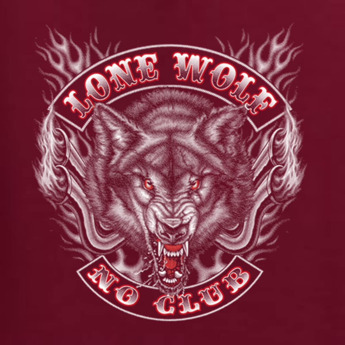 Cool Lone Wolf Motorcycle Biker Graphic T-Shirt for Men - Stylish Fire Design - Perfect for Riding, Biker Events & Casual Streetwear