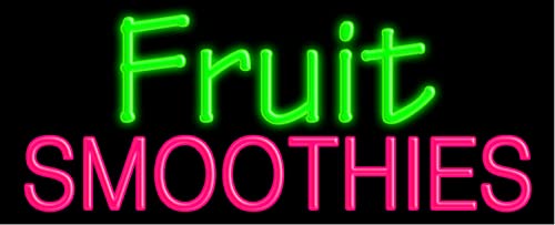 Vintage Fruit Smoothies Glass Neon Sign #10191 - Handcrafted in USA - Perfect for Bars, Cafes & Retro Home Decor