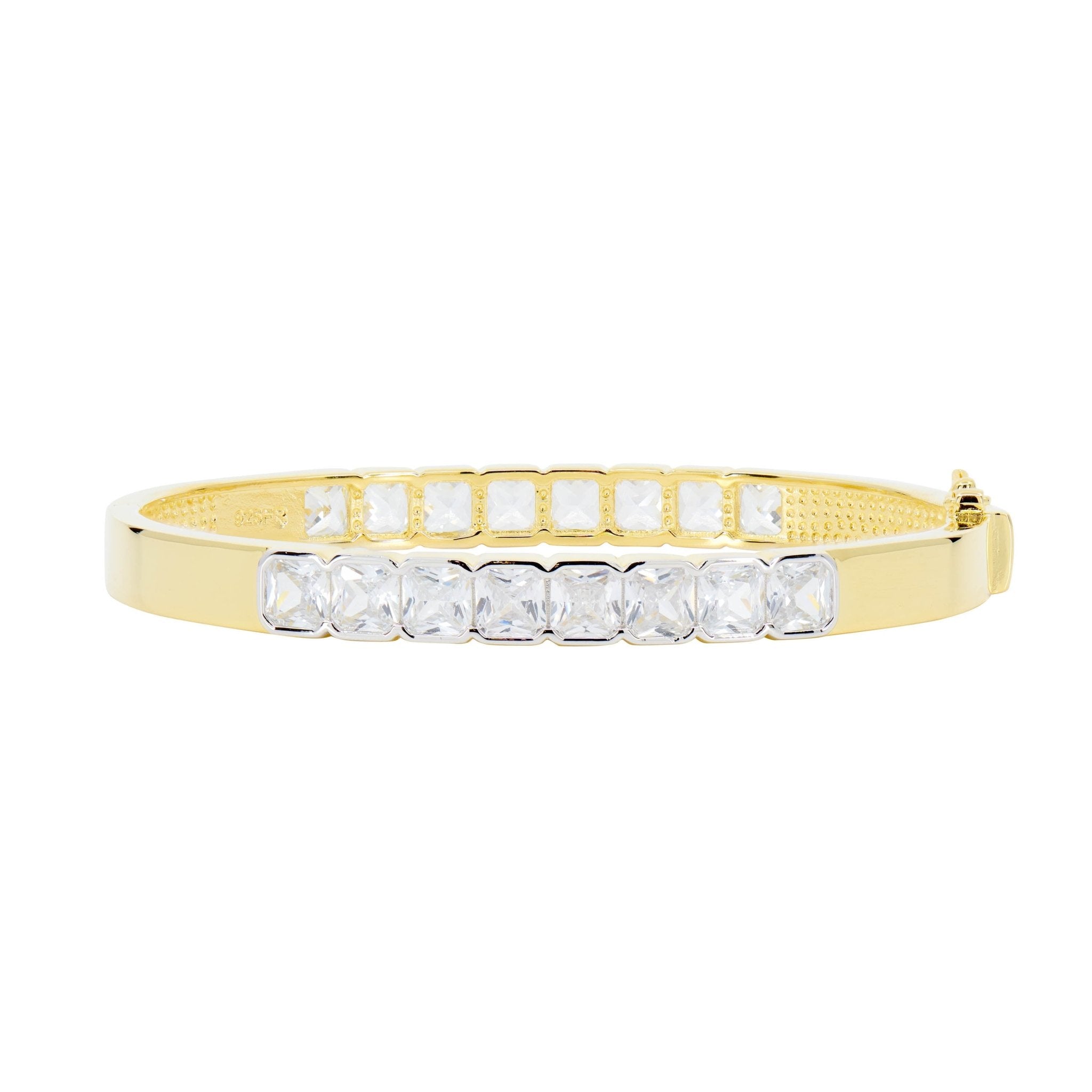 Luminous Luster Thin Hinge Bangle Bracelet - Elegant Adjustable Jewelry for Women, Perfect for Parties, Weddings & Everyday Wear