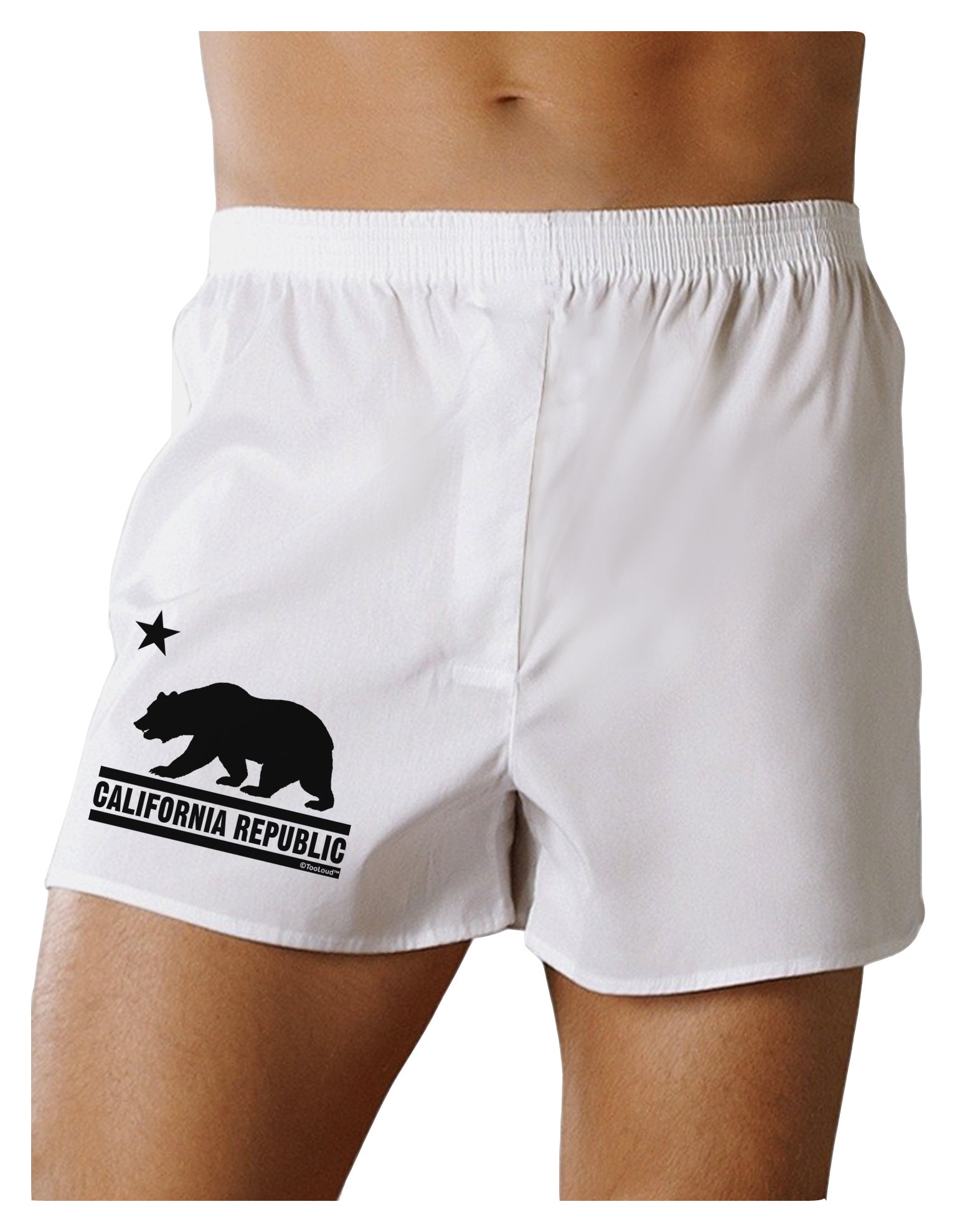 California Republic Design - Cali Bear Boxer Shorts for Men | Comfortable Cotton Underwear | Casual & Sleepwear | Perfect for Lounging, Travel & Everyday Wear