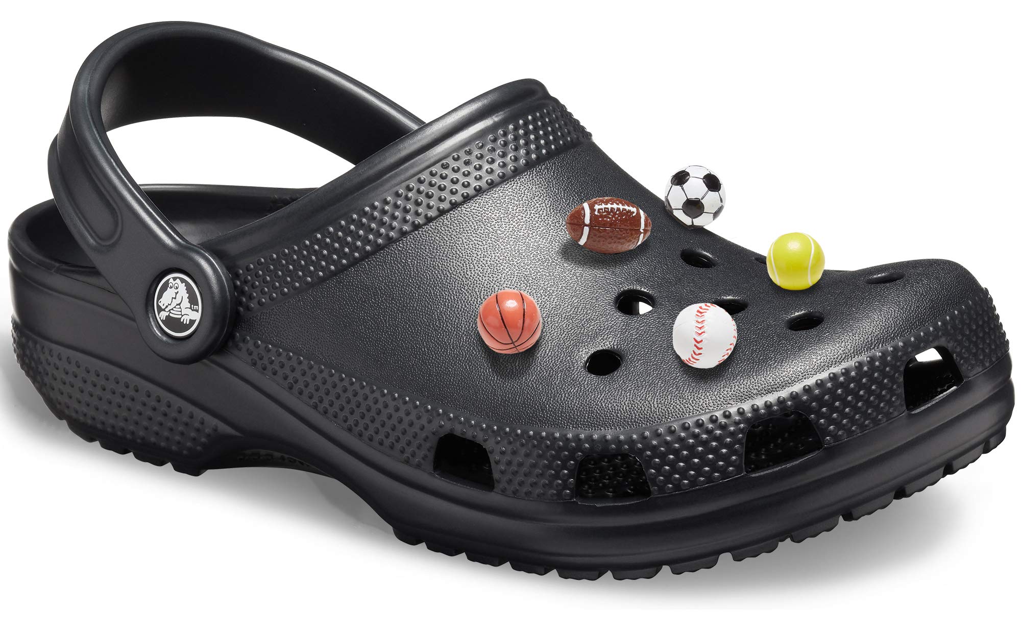 Crocs Classic Clogs for Men & Women with 5-Pack Jibbitz Charms - Comfortable Slip-On Shoes for Sports, Casual Wear & Outdoor Activities