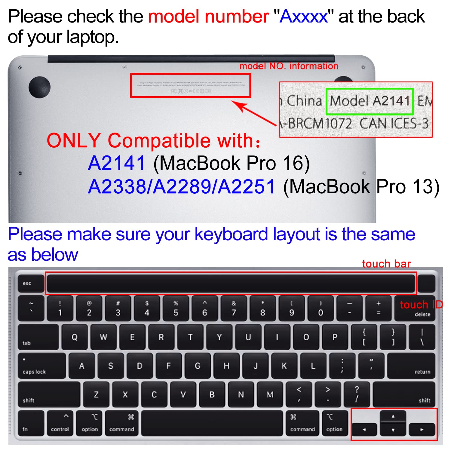 Silicone Keyboard Cover for MacBook Pro 13