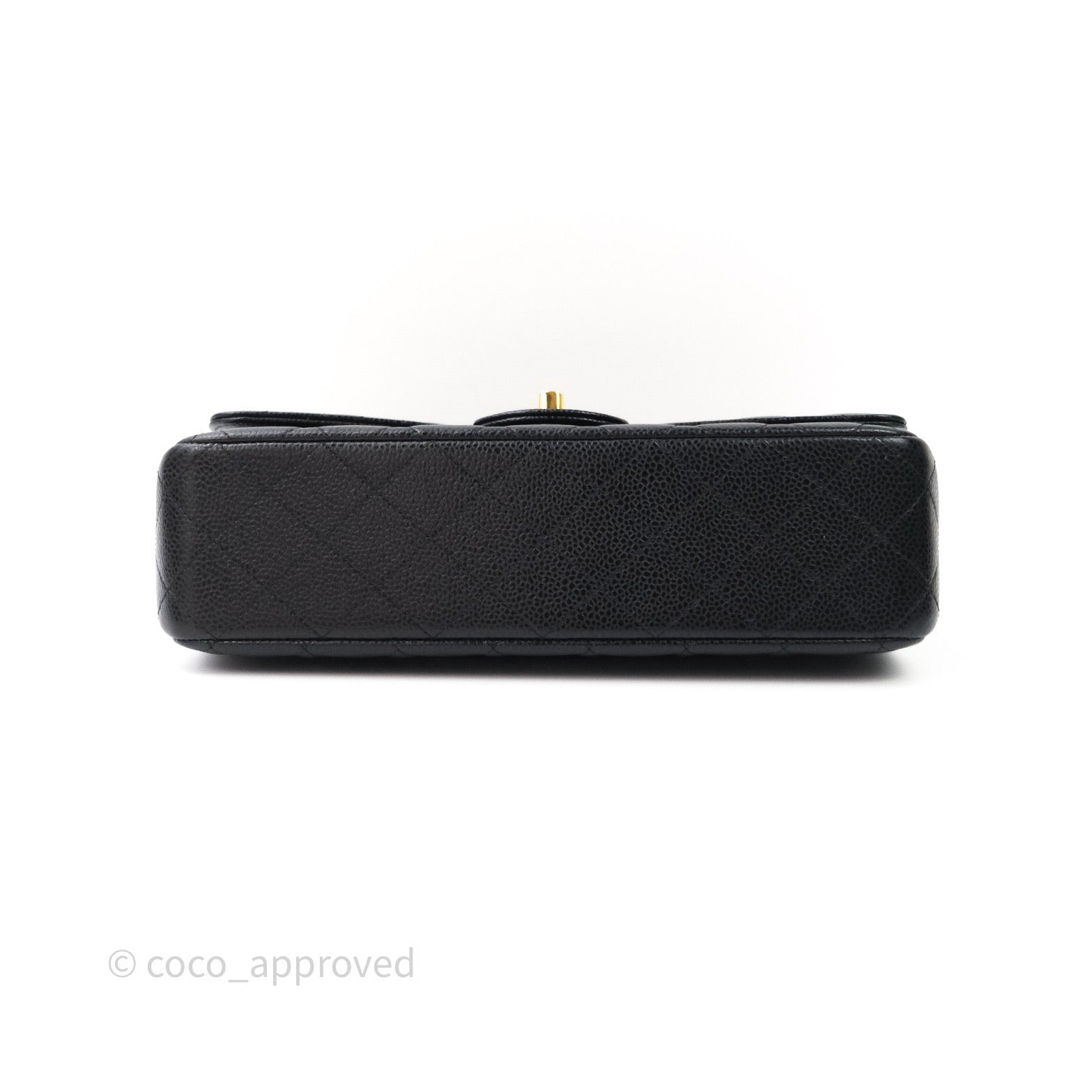 Chanel Classic Medium Double Flap Bag Black Caviar Leather with Gold Hardware - Timeless Luxury Handbag for Women, Perfect for Work, Evening Events & Special Occasions