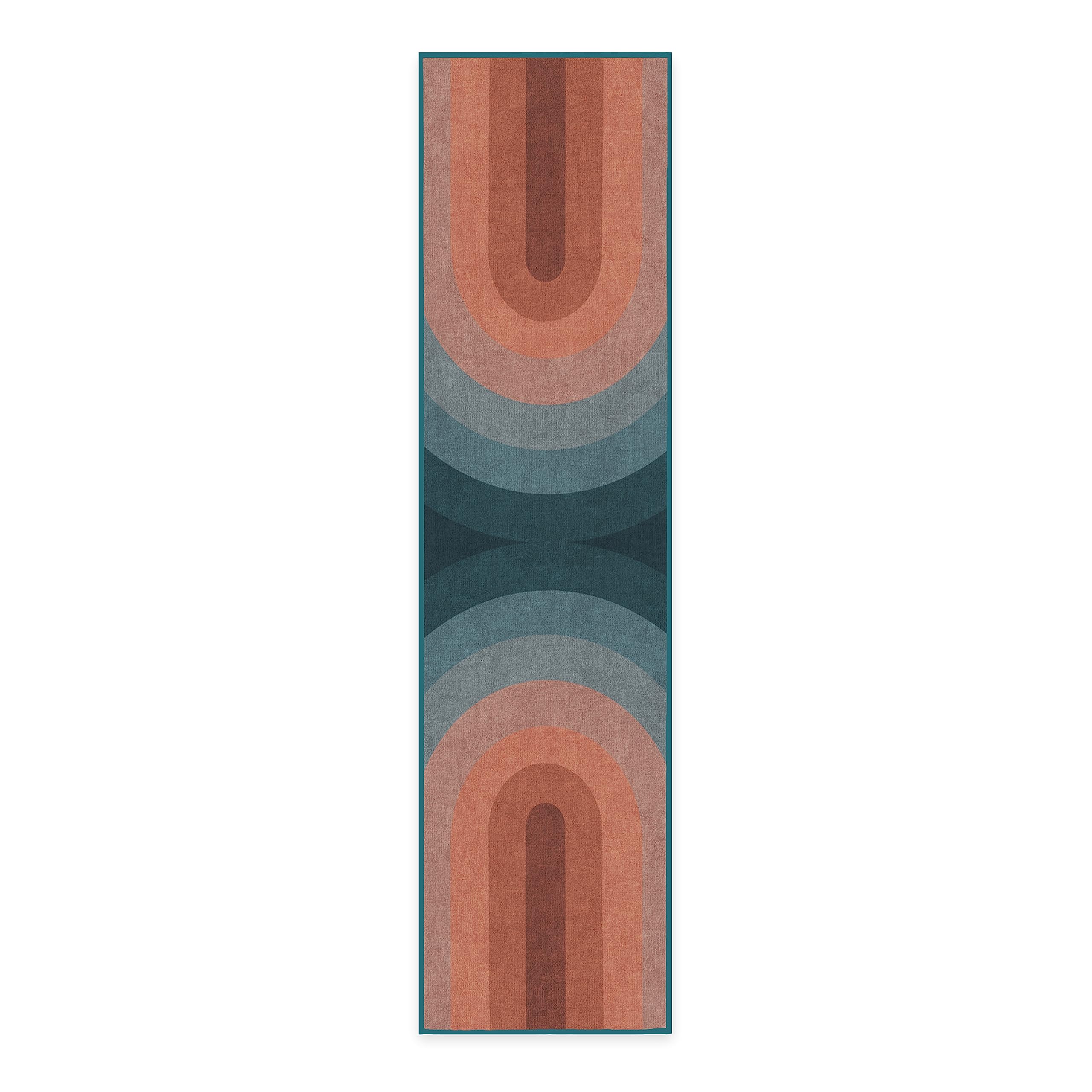 Washable 2x10 Runner Rug by Ruggable - Absida Teal, Non-Slip Modern Rug for Hallway, Kitchen, Entryway, Living Room, Bedroom & Office | Perfect for High-Traffic Areas & Pet-Friendly Homes