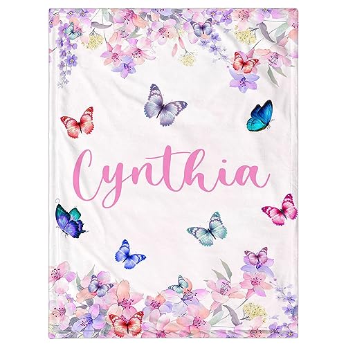 Flowers and Butterflies - Pink