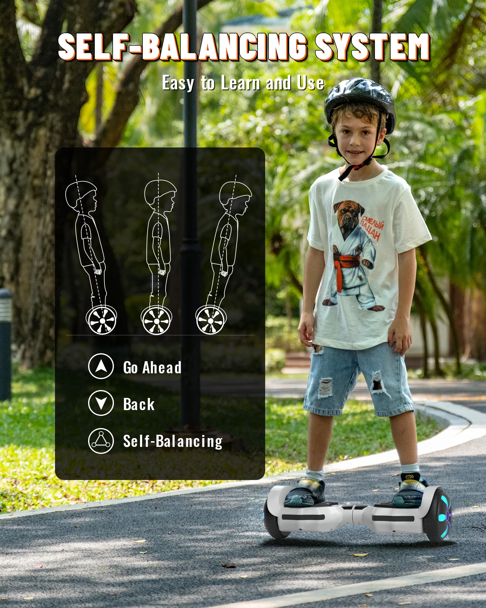 SIMATE Electric Scooter with Bluetooth Speakers, LED Light-Up Wheels, APP Control, Dual 250W Motors, 8.5 mph Max Speed & 8.5 Miles Range - Perfect Gift for Kids, Adults, Girls, Boys - Ideal for Commuting, Campus, and Outdoor Fun