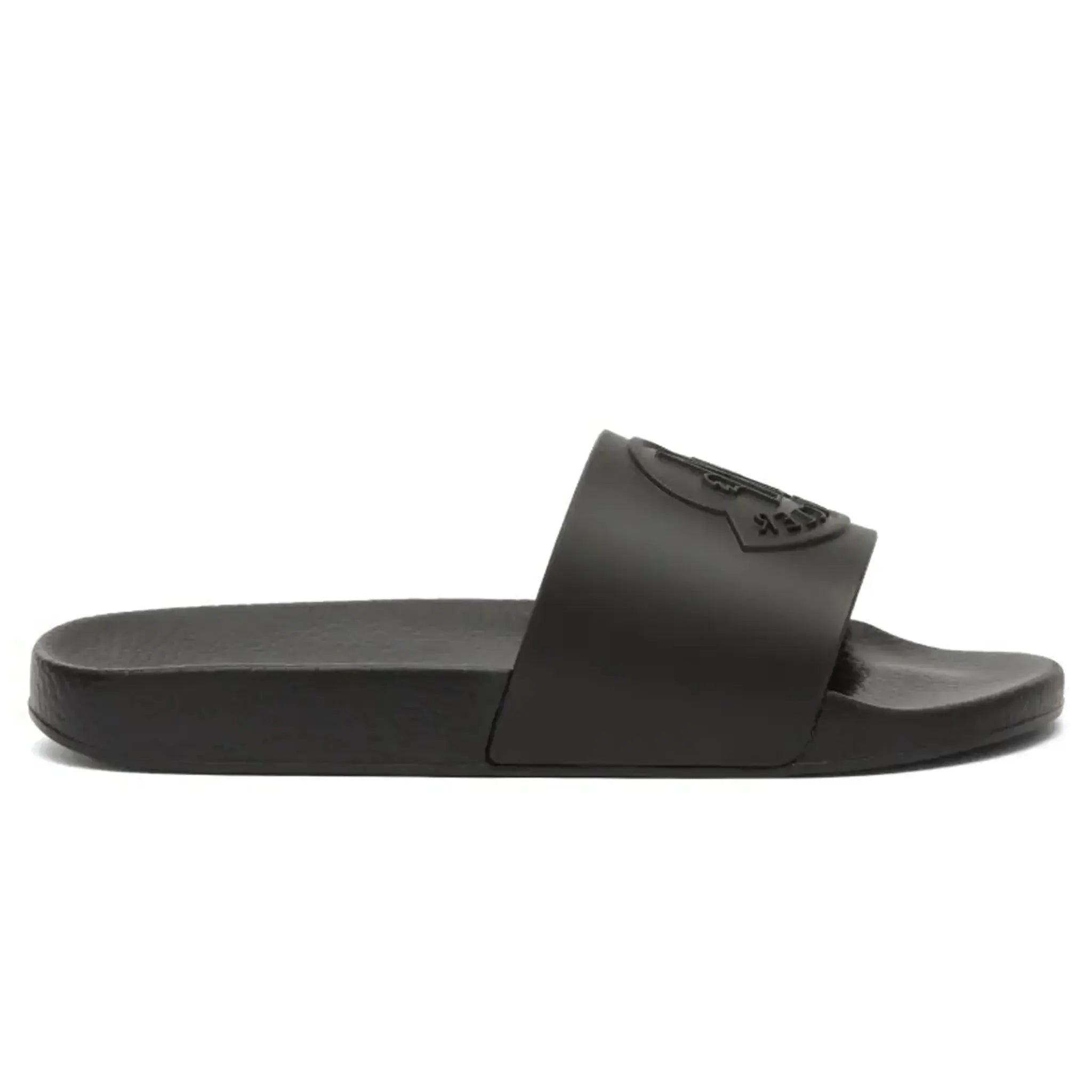 Moncler Basile Logo Black Slides - Premium Comfort Slides for Men & Women - Perfect for Beach, Pool, and Casual Wear