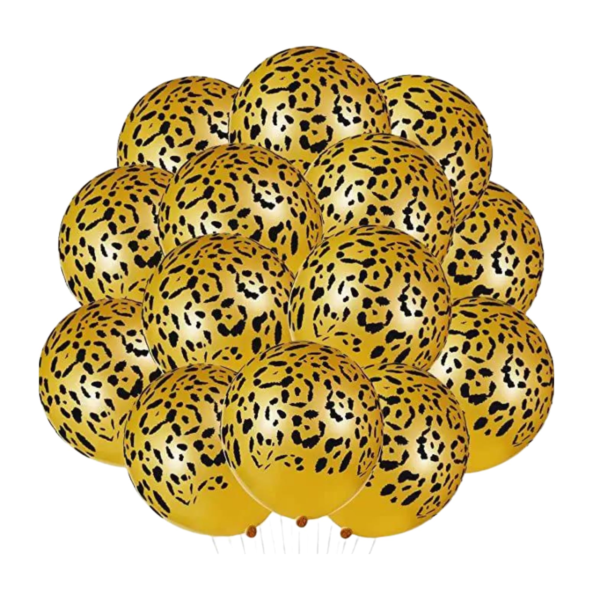 Leopard Print Party Supplies Pack (127 Pieces for 16 Guests) - Cheetah Themed Party Decorations, Animal Print Plates & Napkins | Perfect for Birthday Celebrations, Baby Showers & Jungle Theme Parties